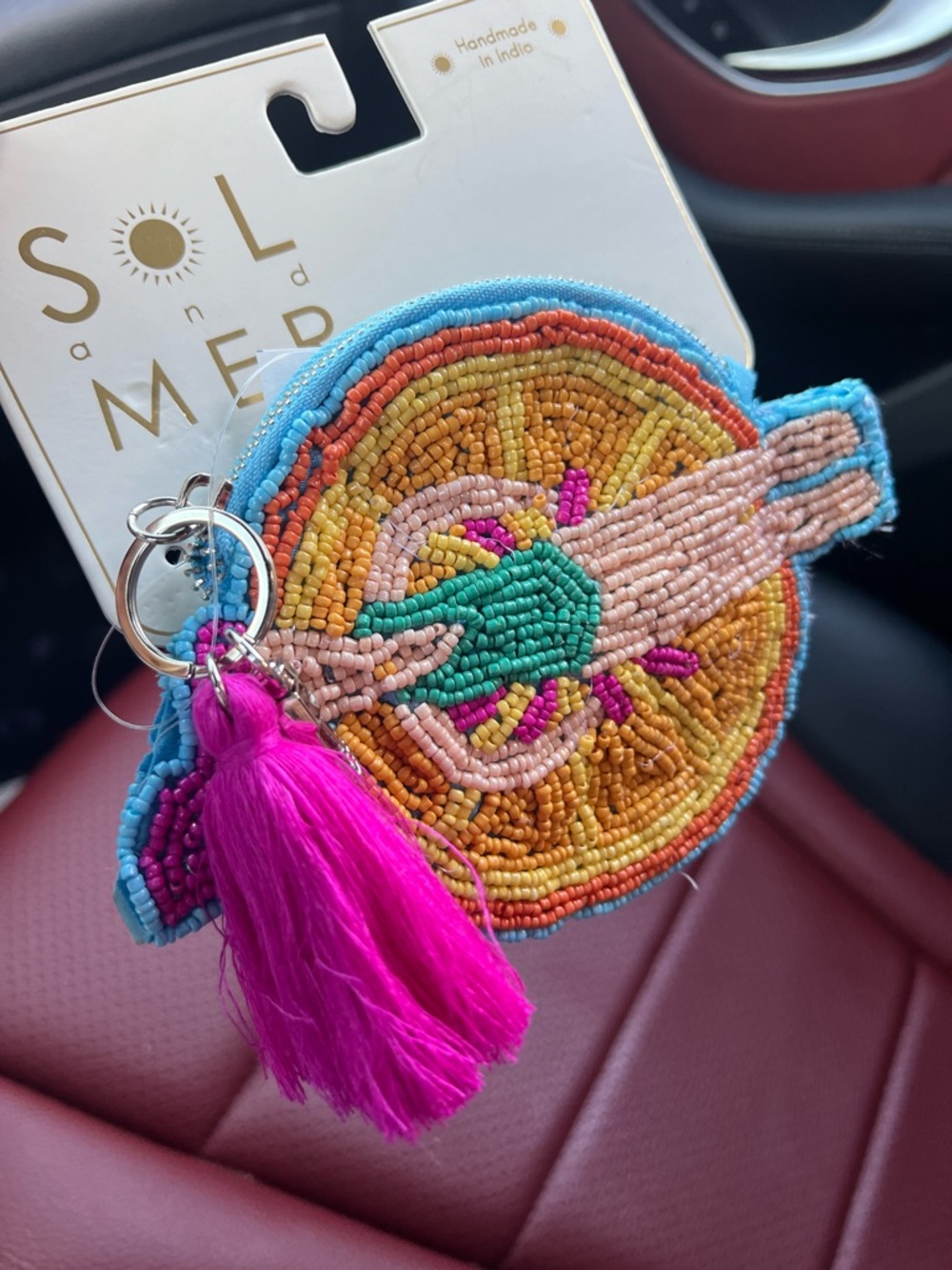 Sol & Mer Beach Girl Beaded Coin Pouch